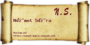 Német Sára névjegykártya